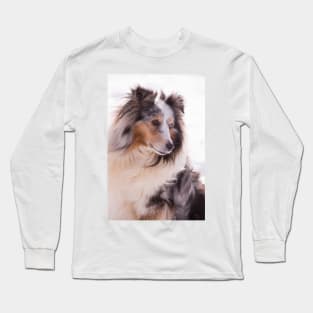 Shetland Sheepdog Portrait Long Sleeve T-Shirt